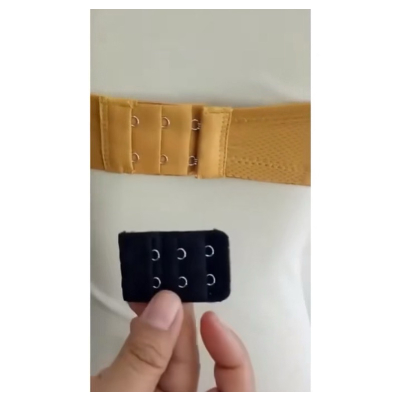Pengait Bra Tambahan / Kaitan Bra / Bra Extender / Sambungan Bra 2 Pengait Karet Elastis / Pengait B