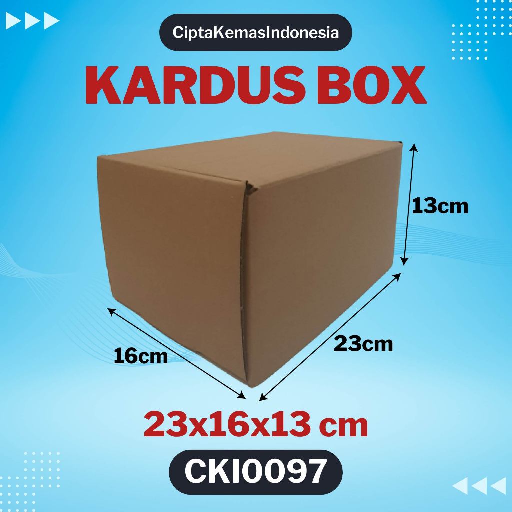 

Kardus Box Die Cut 23x16x13 cm Dus Packing Packaging Polos