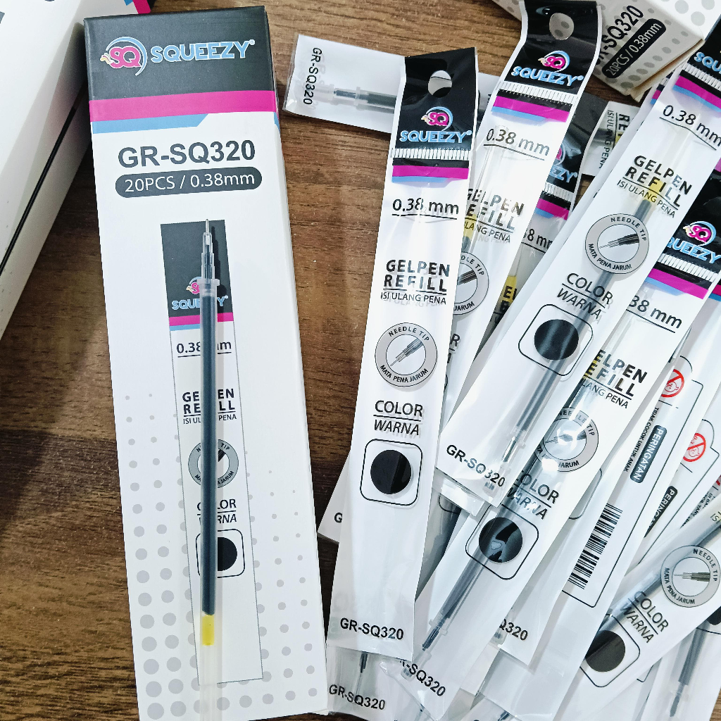 

SATUAN REFIL PENA CAIR MURAH HITAM SQUEEZY