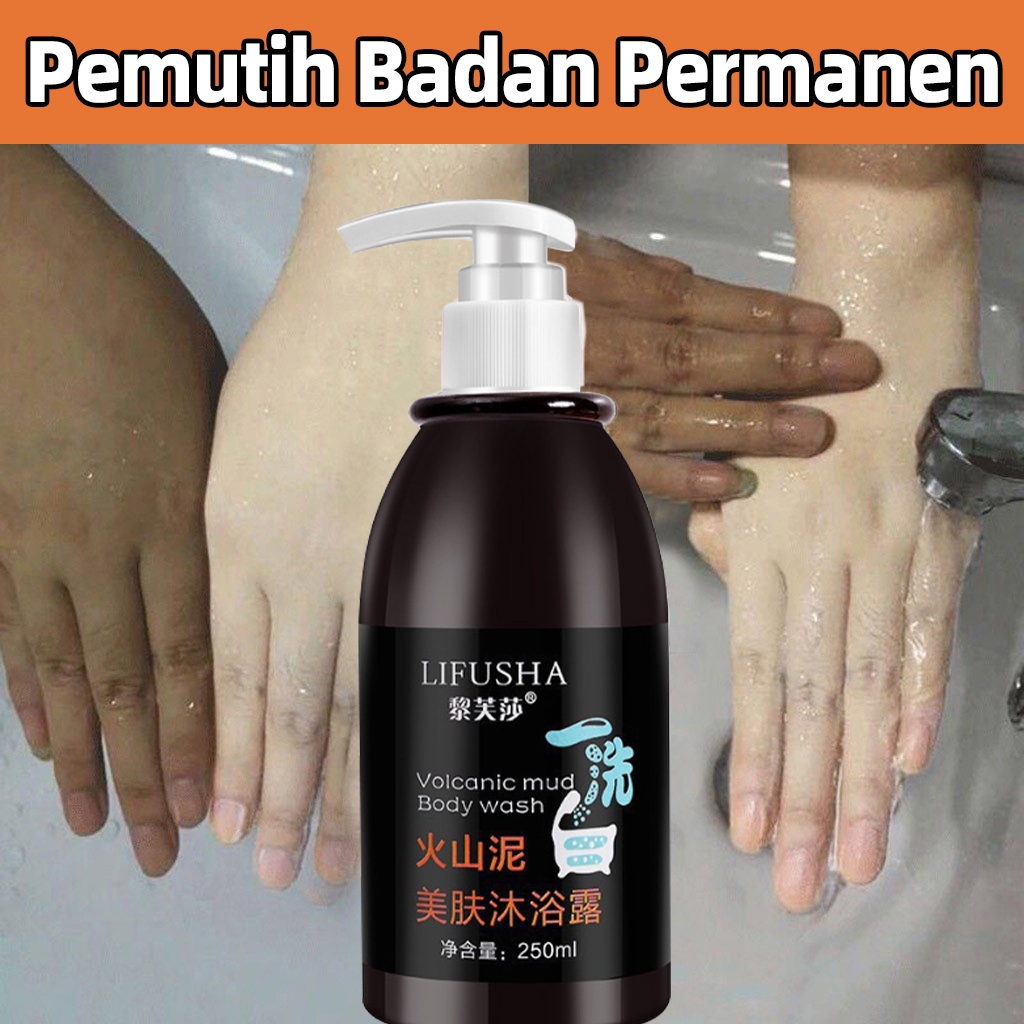 RB Sabun Lumpur Vulkanik Ampuh Memutihkan Badan Sabun Mandi Cair Lumpur Vulkanik Volcanic Mud Body