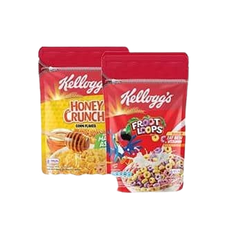 

KELLOGG`S SEREAL FROOT LOOPS / HONEY CRUNCH CORN FLAKES CEREAL POUCH 55g