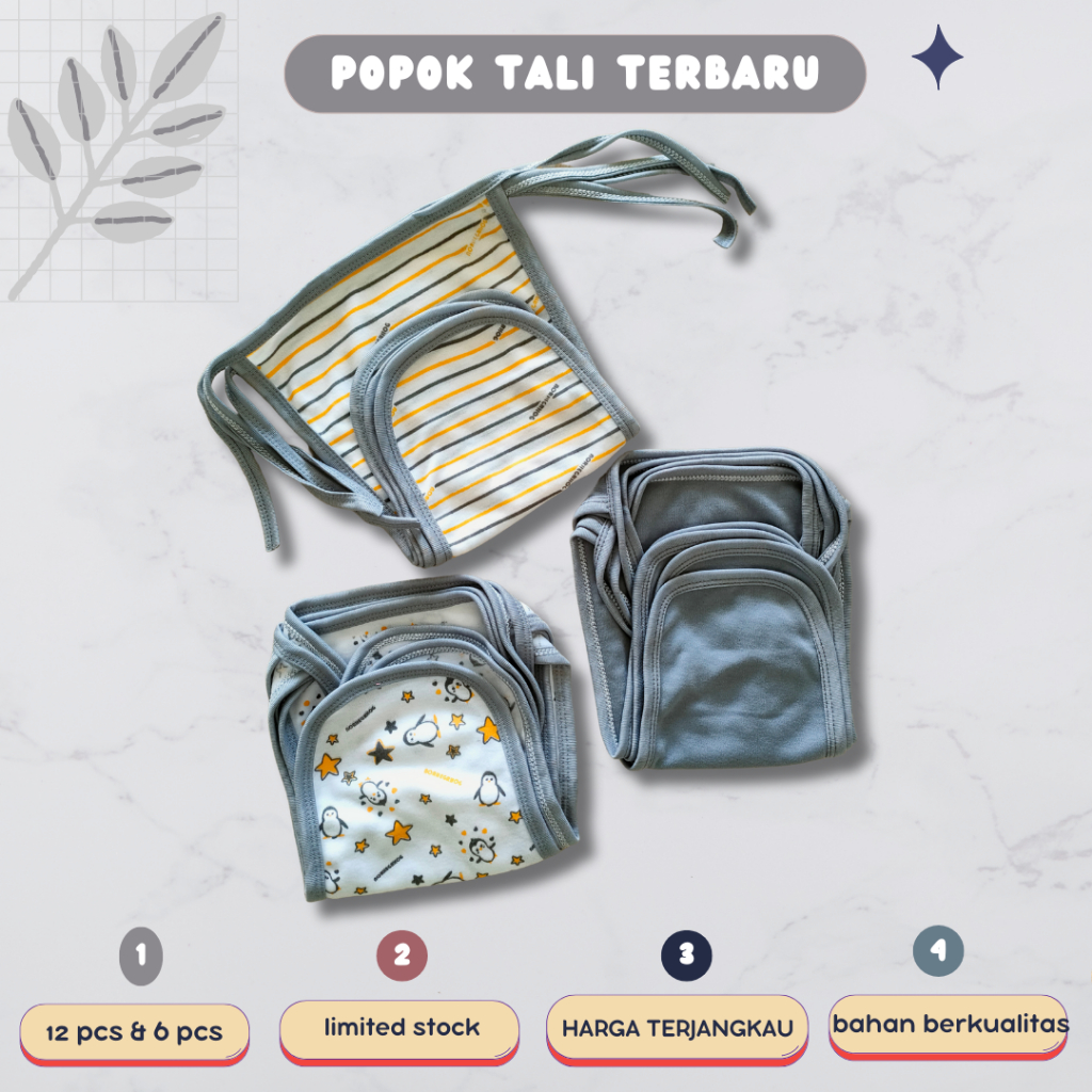 Paket  Perlengkapan Bayi 1 Lusin Popok + 3 Bedong Newborn