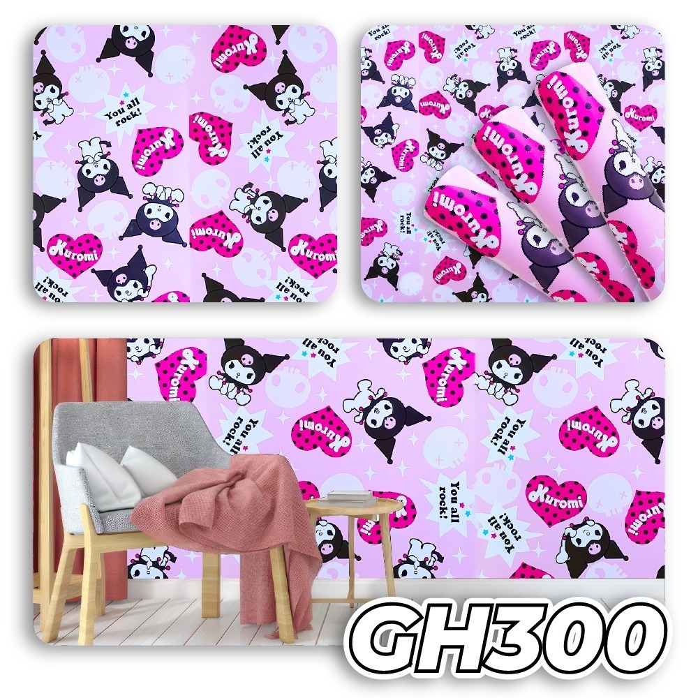 Wallpaper Stiker Dinding ORANGE GH 300-302 Kuromi