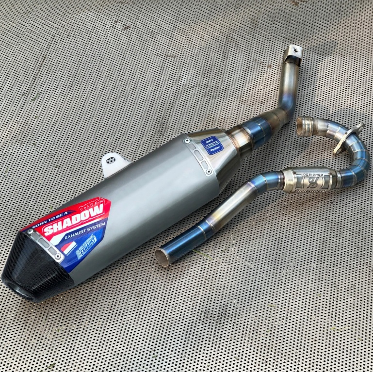 Knalpot CRF150 KLX150 WR155 KLXTIGER KLX 230 KLX250 Poseidon Sandblast TITANIUM look Shadow Exhaust