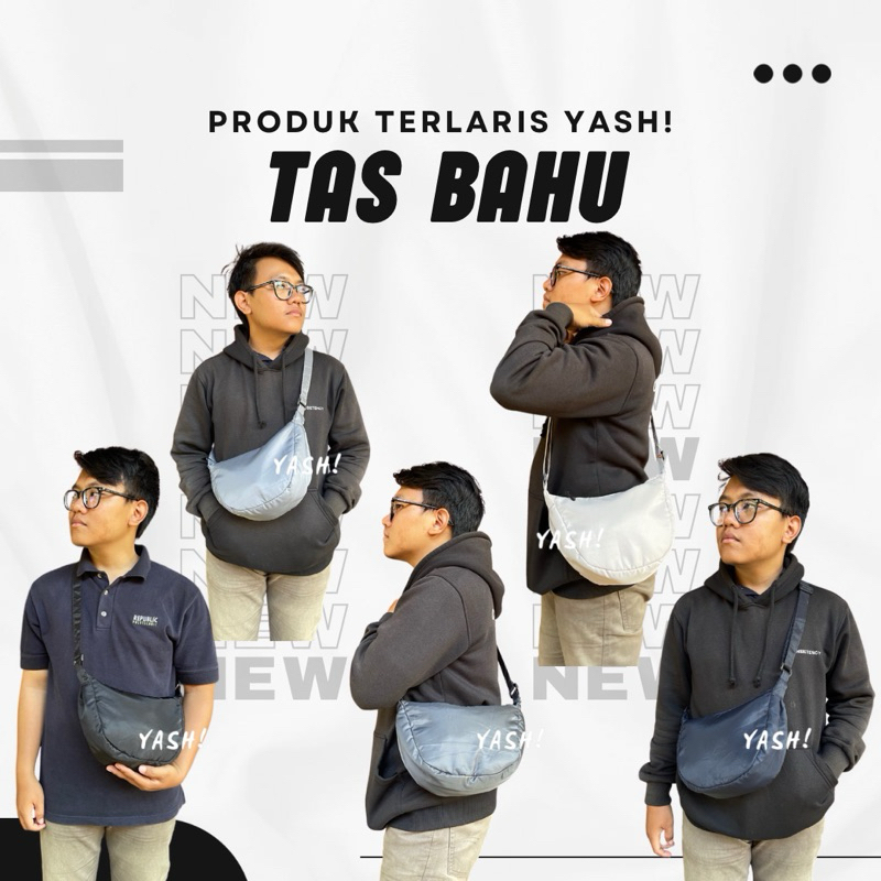 (Yash) READY Tas Bahu Mini Bulat Pria Wanita ala UNI**0 Bahan Nilon Import Tas Selempang Sling Bag H