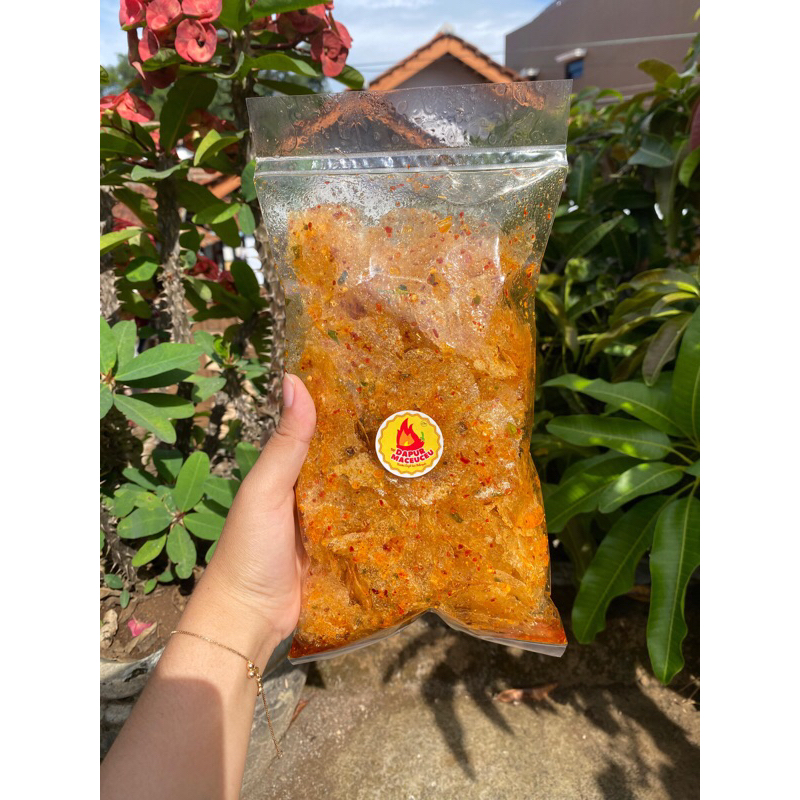 

Keripik Kaca Pedas Extra Daun Jeruk 200gram / Keripik Beledag / Keripik Beling Enak Gurih Pedas