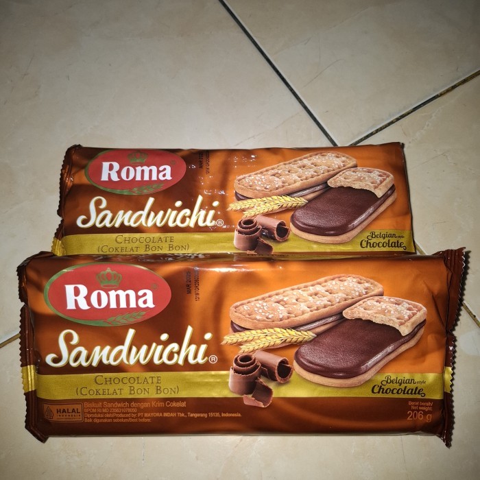 

Biskuit Roma Sandwichi Krim Kacang / Coklat 206gram