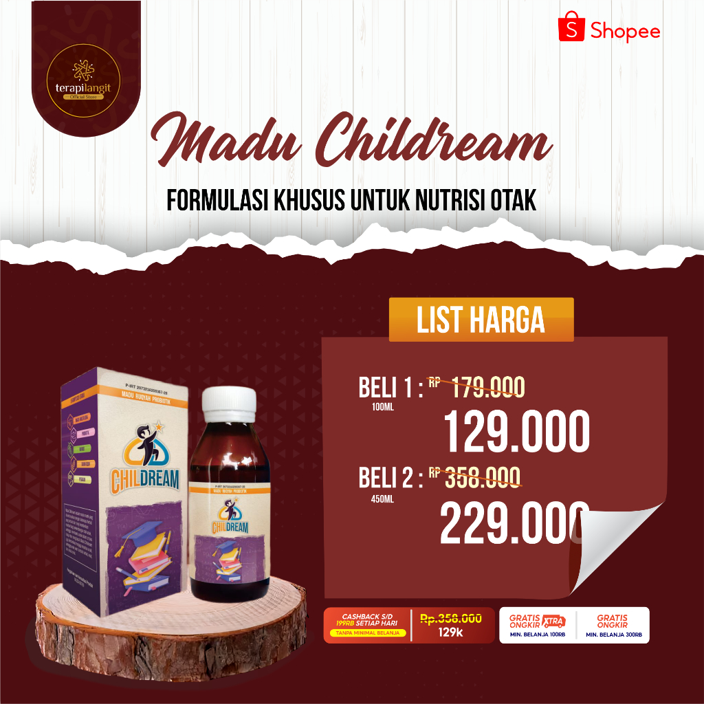 

Childream Special Madu Terapi Langit Madu Ruqyah Khusus Anak, Herbal Speech Delay