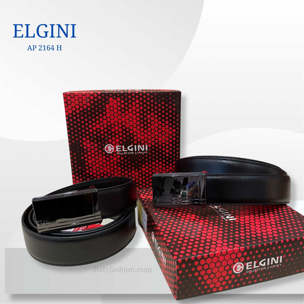 ELGINI Tali Pinggang/Belt Kulit Cantol Pria Original 2164