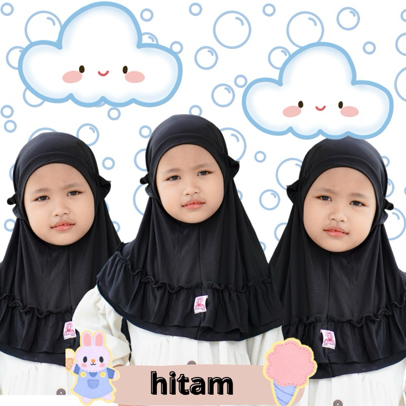 RJ4 HIJAB ANAK TALI KARET JILBAB BERGO ALIFA TALI KARET