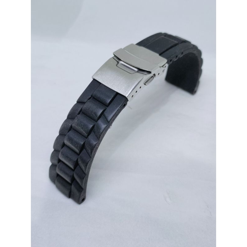Rubber strap 22mm klasik diver rubberstrap jam tangan sports divers part arloji pria clasp buckle st