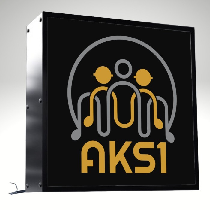 Neon Box Kotak Full Akrilik 1 Sisi