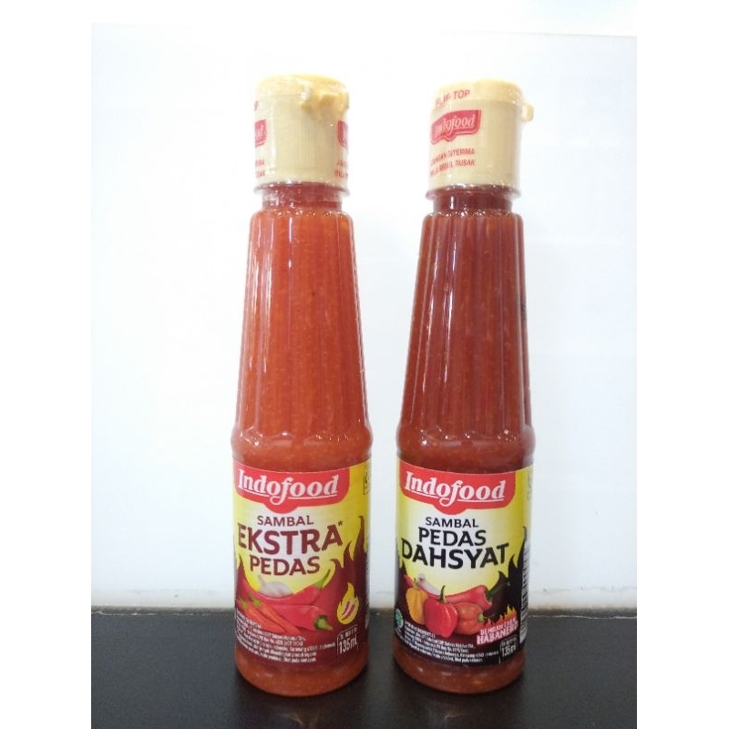 

sambal Indofood ekstra pedas & pedas dahsyat