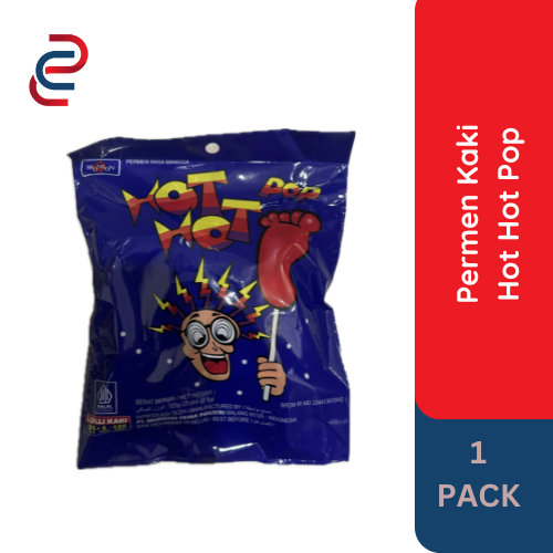 

Permen Kaki Hot Hot Pop (1 Pack - 25 Pcs) Permen Jadul Rasa Buah Manis Nostalgia