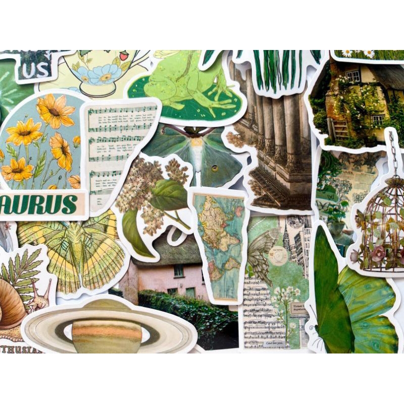 

50PCS+ STICKER NATURE AESTHETIC | STIKER GREEN FOREST | STICKER ALAM HIJAU