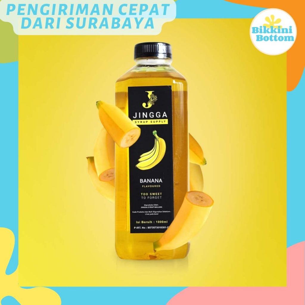 

JINGGA Banana Syrup 1000ml - Sirup Pisang Untuk Kopi Kemasan 1 L