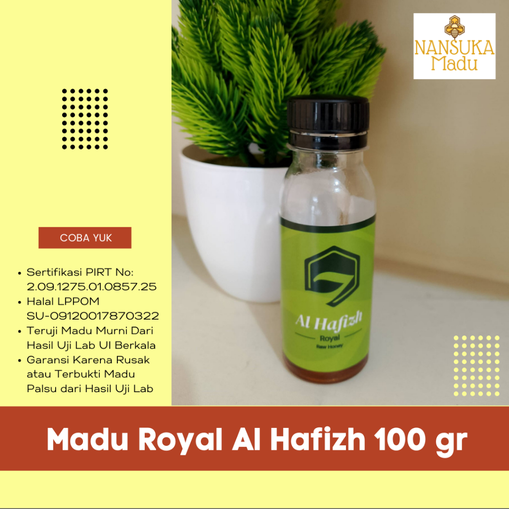 

Madu AlHafizh Royal - Madu Murni Asli Hutan Riau Sumatra 100% Original - Raw Honey Al-Hafizh 100gr