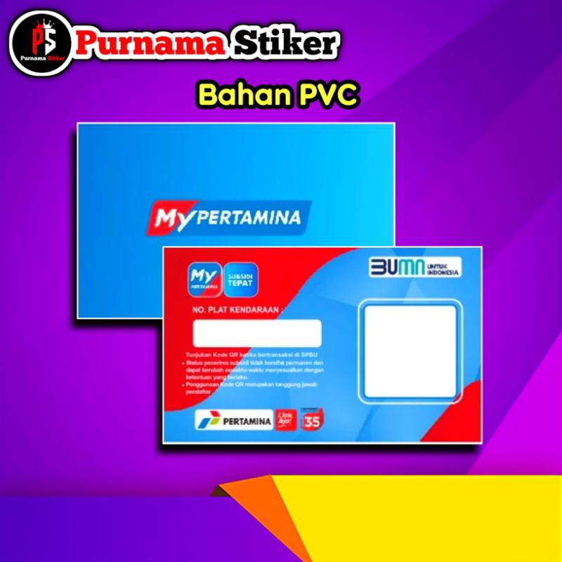 

CETAK KARTU MY PERTAMINA BAHAN PVC ANTI LUNTUR