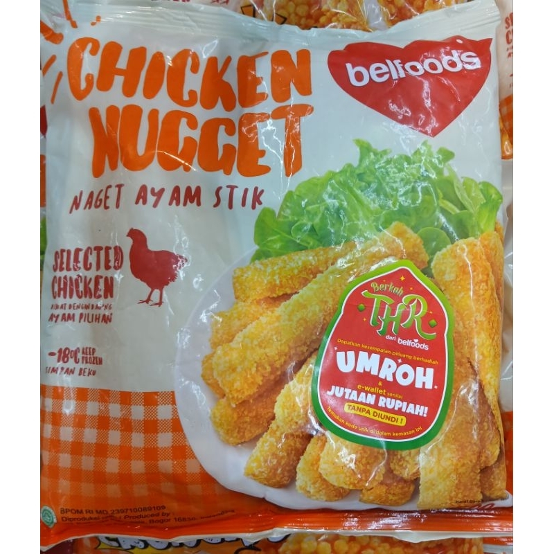 

BELFOODS Chicken Nugget Stick Nuget Ayam Stik 500g - HM