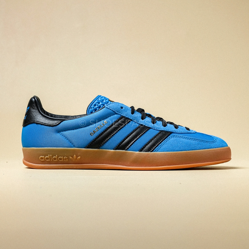 ADIDAS GAZELLE INDOOR BRIGHT BLUE BLACK GUM ORIGINAL