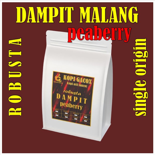 

Kopi Robusta Peaberry MALANG DAMPIT 100/200/500 Gram Kopi Murni Lanang GC