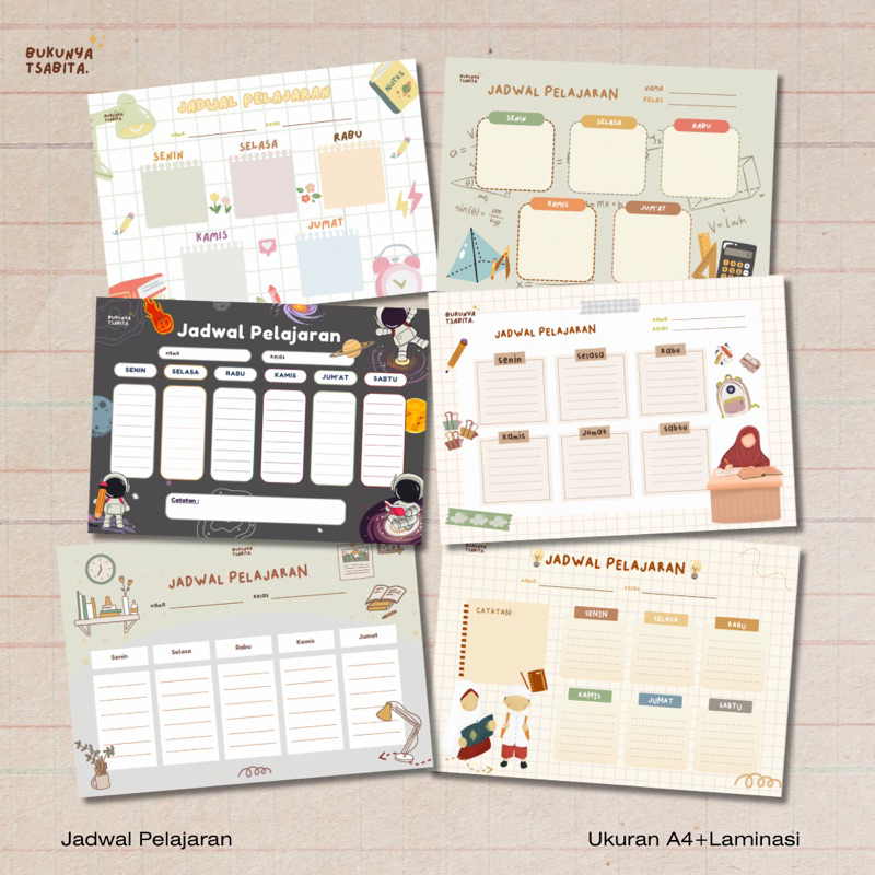 

Jadwal Pelajaran Sekolah A4 Laminasi (Bisa Hapus Tulis) Aesthetic
