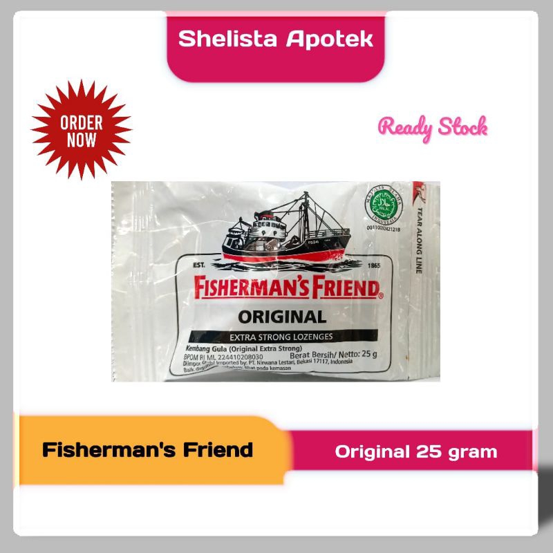 

Fisherman's Friend Sugar Free Rasa Original 25 gr / Permen pelega tenggorokan
