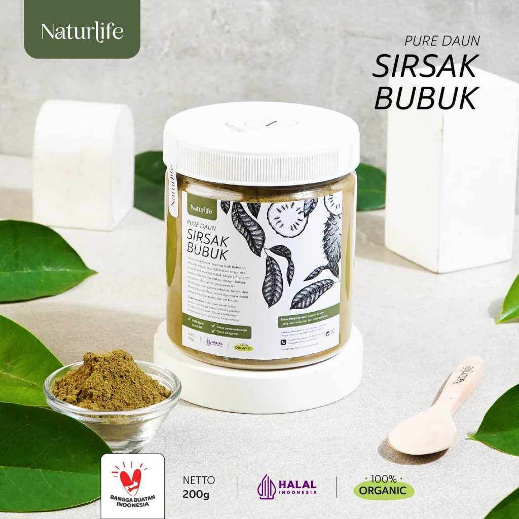 

SIRSAK BUBUK 200G / TEH DAUN SIRSAK / DAUN SIRSAK KERING / DAUN SIRSAK HERBAL ANTI KANKER ORI PURE SOURSOP LEAF POWDER TANPA CAMPURAN ASLI 100% ORIGINAL NUTRIFARM / BRAGG / DARI BUMI GEMELI / LEMOVITA OFFICIAL / BEORGANIK / ESSENLI