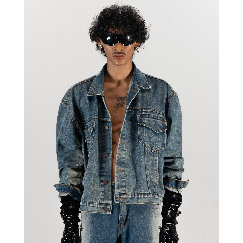 SVH | Balcony Trucker Jacket Denim Wash | Jaket Pria | Jaket Denim Pria | Jaket Jeans Pria | Jaket U
