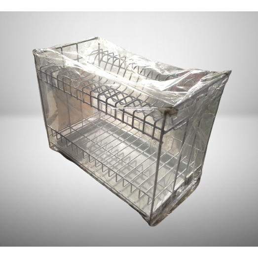 Rak Piring Susun 2 ROSE 394T+TRAY (Nampan / Alas/ Tatakan) SIMBASUN/Rak Piring Susun 2 Putih Nampan