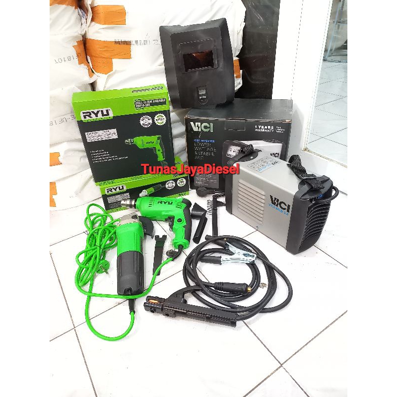 Paket Mesin Las 450Watt VICI - Gerinda - Bor MAKITA - RYU