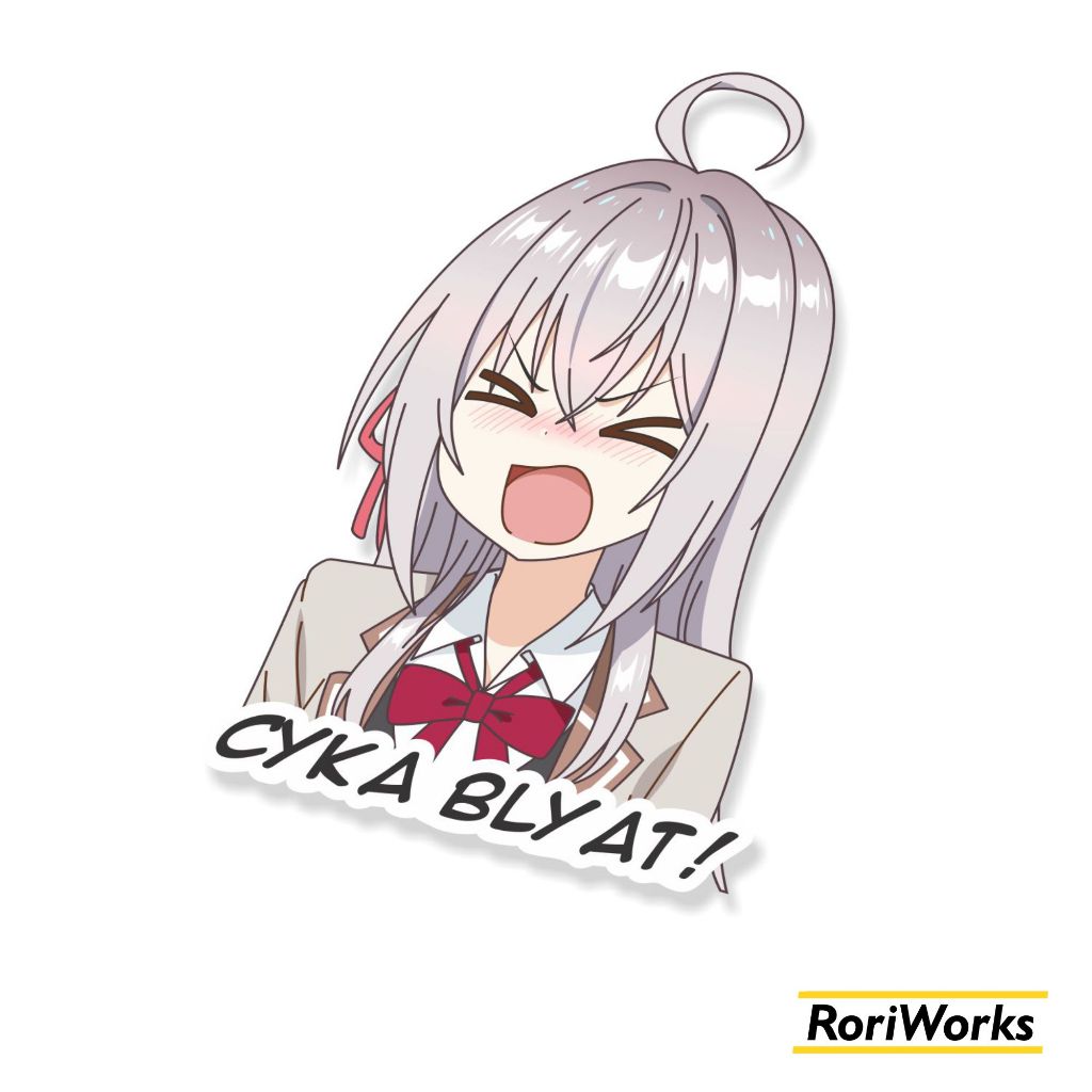 

Stiker Kiss cut - Alya Cyka Blyat Meme | RoshiDere