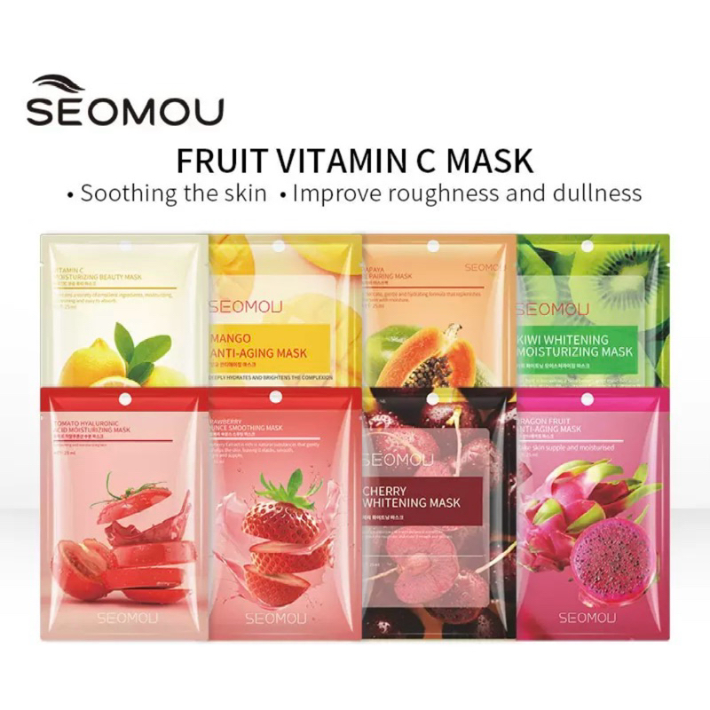 Masker wajah facial Korea face mask sheet Seomou