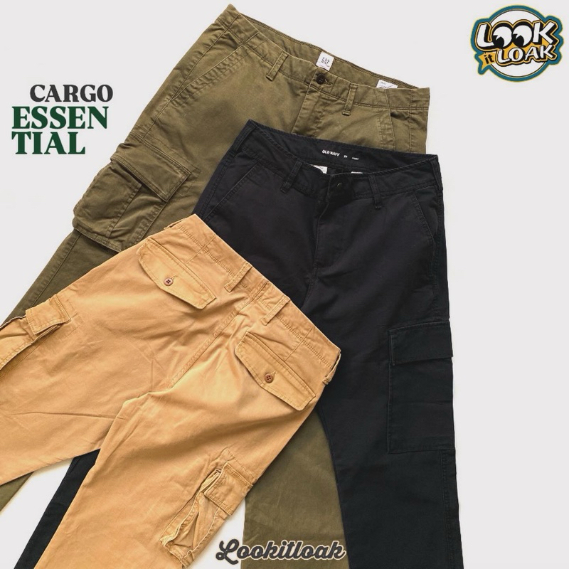 Celana cargo pria Gap essential cargo pant