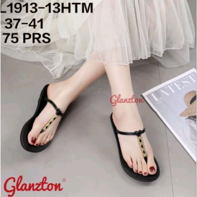 Sandal Jepit Glanzton L1913-16 dan L1913-35 Sandal Jelly Tali Kabel import 100% original by Glanzton