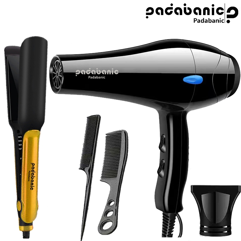 PADABANIC Kombo Pengering Rambut dan Catokan | Hairdryer PDB-9999 | Catokan 2in1 PDB-8666