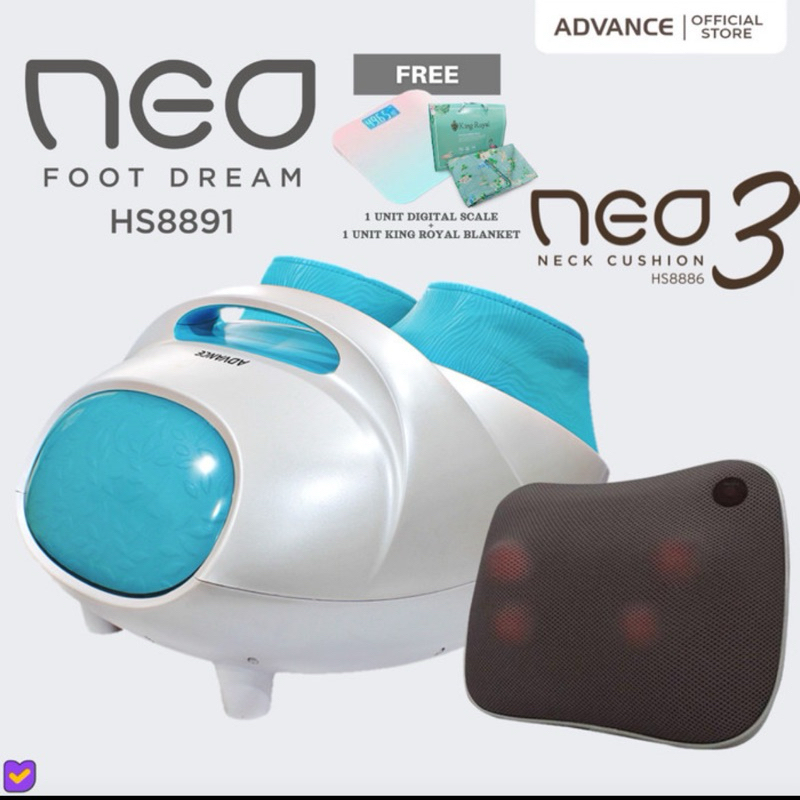 Alat pijat kaki +bantal pijat neofootdream +necusion advance