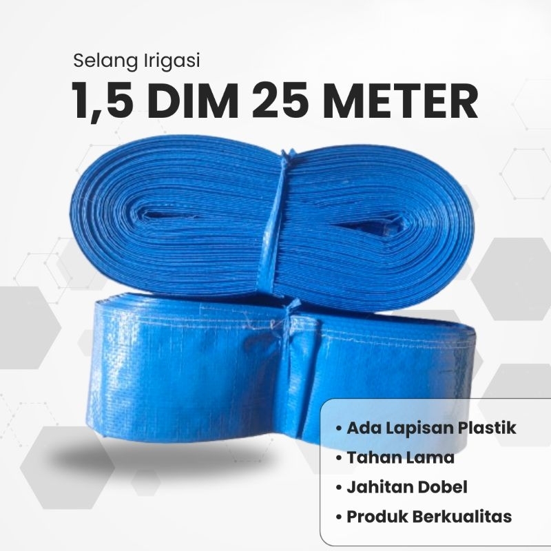 Selang Terpal Plastik Diesel 1,5 Dim 25 Meter/ Selang Irigasi 1,5 Dim 25 Meter/ Selang Diesel 1,5 Di