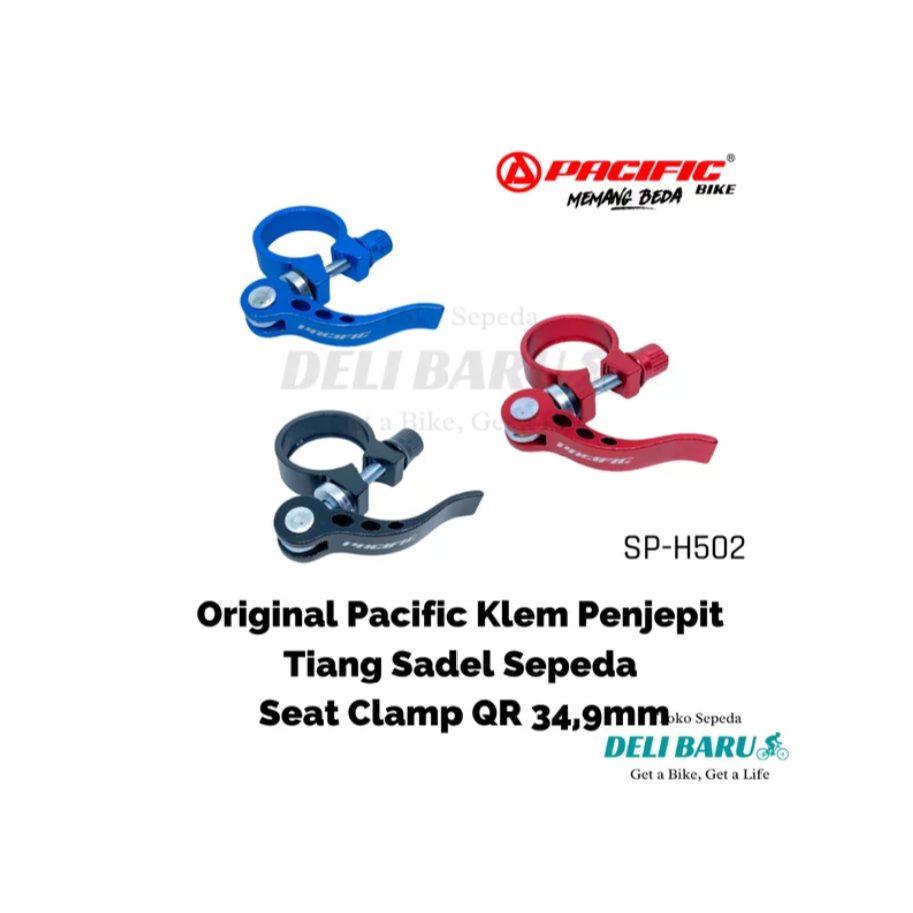 Pacific Seat clamp QR 34.9 untuk seatpost 30.4 - 31.8 sepeda MTB lipat