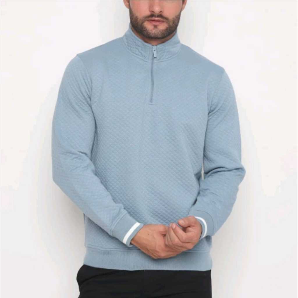 Carlos Moreno Jaket Sweater Half Zipper Outer Casual JHZ 199010