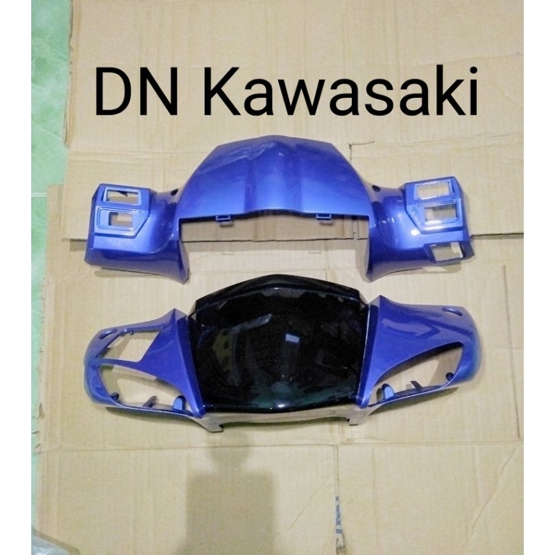 cover batok stang depan belakang zx130 zx130 original biru