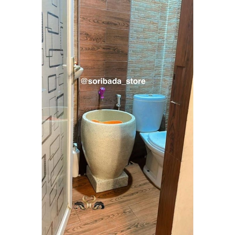 Bak Mandi Traso Batu Alam Mewah & Keren | Bak Mandi | Gentong Air | Bak Mandi Traso