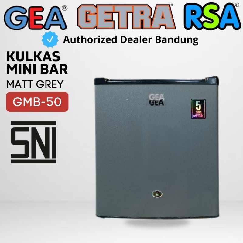 GEA Kulkas Portabel Mini Bar 46 Liter Low Watt INOX GMB-50 Garansi Resmi