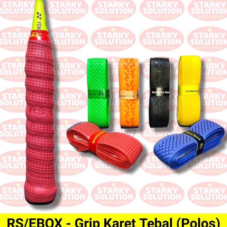 Bagus Banget Grip Karet Tebal RS EBOX Raket Bulutangkis Badminton Original