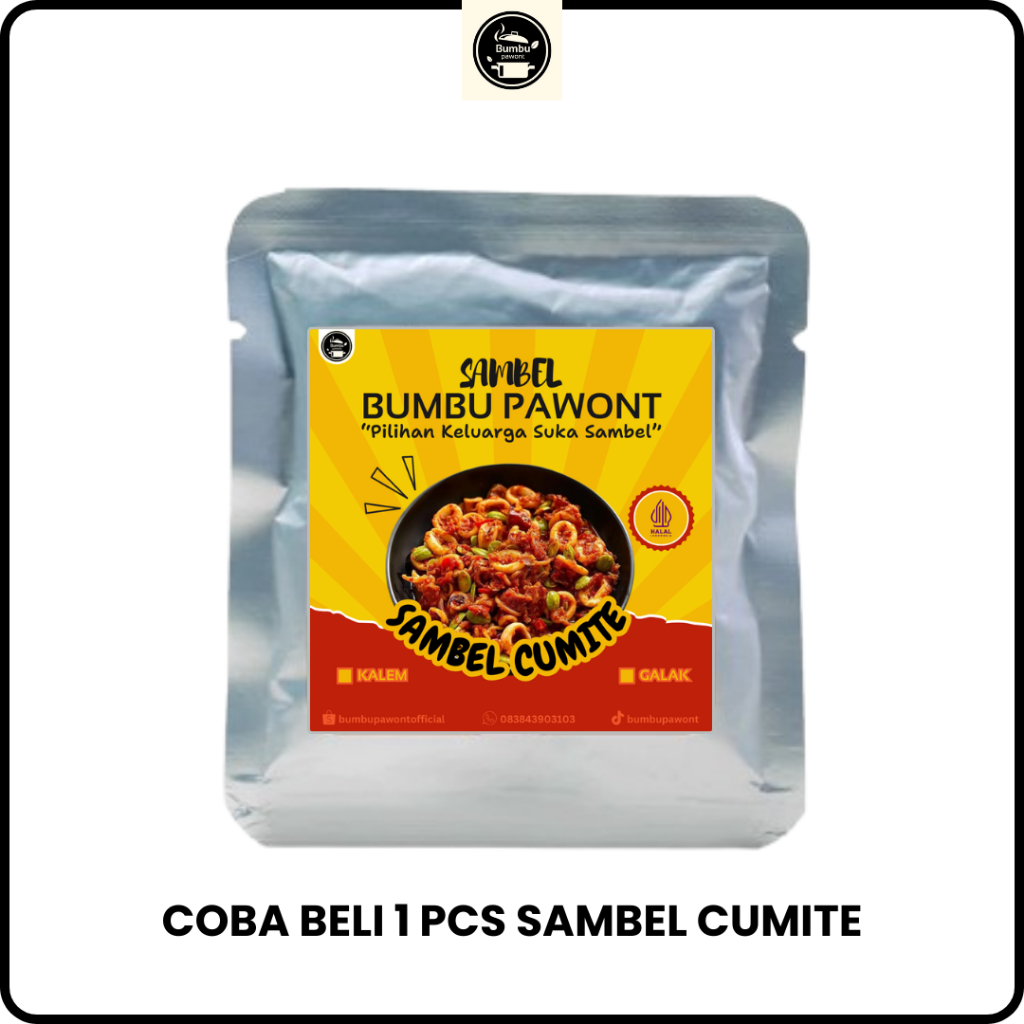 

Sambel Cumite Bumbu Pawont 25 Gram Sambal Cumi Pete Sambal Cumi Sachet Enak Murah Bikin Nagih