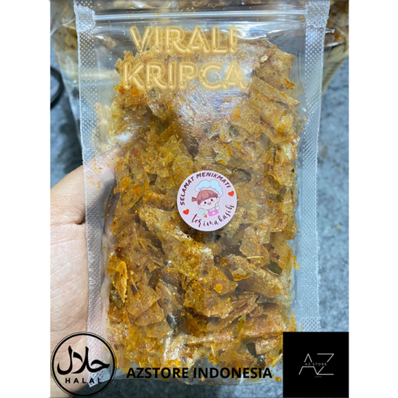 

[FLASH SALE] VIRAL! Kripik Kaca Daun Jeruk Pedas Asin KRIPCA snack keripik kaca - azstore230202