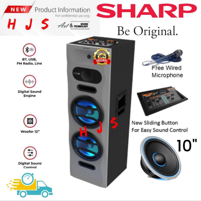 SPEAKER AKTIF SHARP PRO X SERIES NEW CBOX-PROX20UBB 10" INCH [ RMS ] 20000 W PMPO