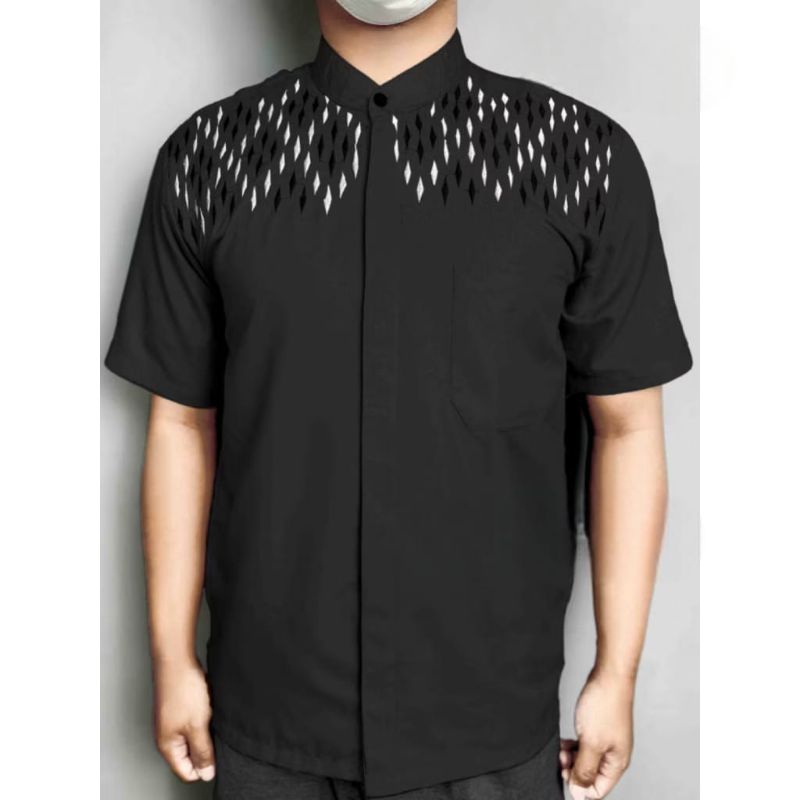 DISKON SPECIAL  Baju Koko dewasa lengan pendek baju Koko bordir lengan pendek terbaru DISKON