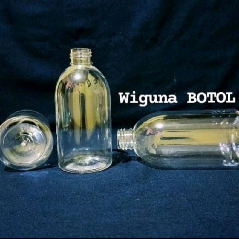 Botol 250ml Cantik Clear Neck 24 / Botol Model Oval Clear 250ml