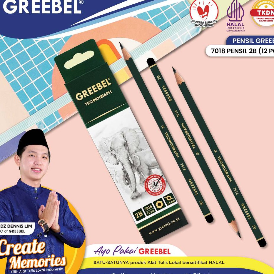 

HANYA DISINI PROMO GREEBEL Pensil Kayu 2B 718 Pensil Tulis Grafit Graphite Pensil Ujian Sekolah Pensil Gambar